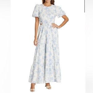 Plaza Floral Cut-Out Maxi Dress from Wayf brand new with tags